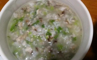 健康美味香菇青菜瘦肉粥