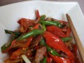 双椒炒素菜，做出鲜美色香俱全的佳肴（打造素食佳肴新口味，健康饮食之旅开启）