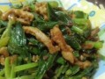 肉丝炒芥兰，营养又美味（家常美食，健康又经典）