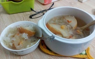 清凉夏日，美味银耳雪梨桂花冻撞奶！