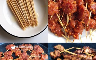五香孜然牙签肉的制作方法（美味健康，自制小吃，肉质嫩滑，酥脆可口）