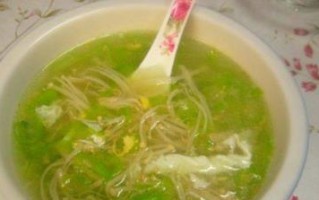 以西洋菜金针菇蛋花汤——绿色、营养、美味（以食材为荣，以健康为重）