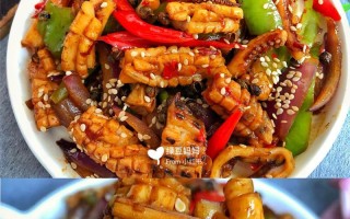 五彩鱿鱼卷，美味健康的海鲜食品（手工制作，营养丰富；热门海鲜，多种口味尝遍全球。）