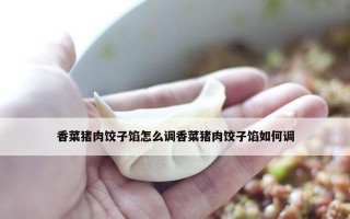 又香又美的猪肉香菜水饺（超级简单的家常做法让你随时享受美食）