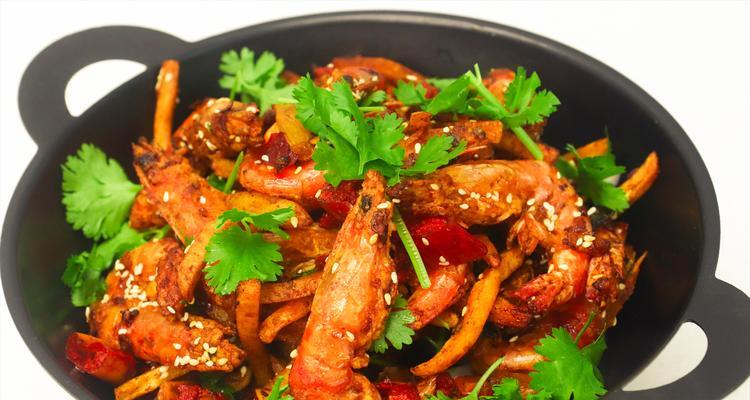 香辣干锅排骨虾的做法（家庭料理大全、学习川菜、香辣鲜美）-第3张图片-美味行家