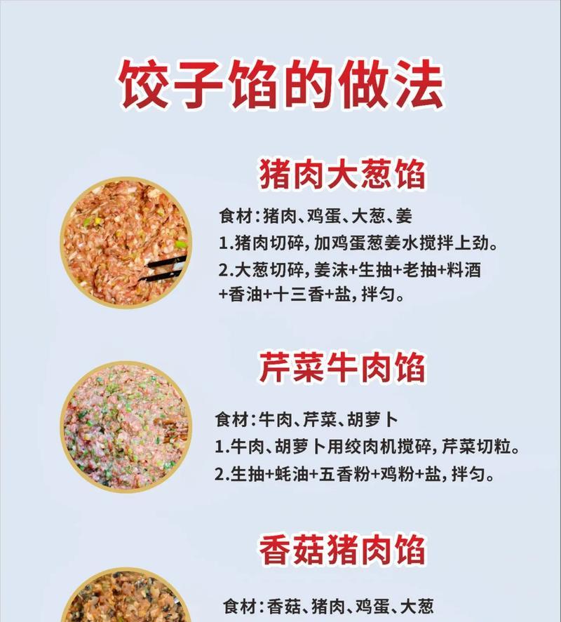 美味蒸饺的制作方法（以蒸饺馅儿的做法为例，口感更佳）-第3张图片-美味行家