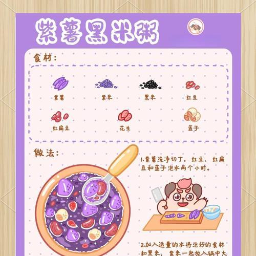 紫薯黑豆糊的制作方法（健康美味的营养早餐，）-第1张图片-美味行家