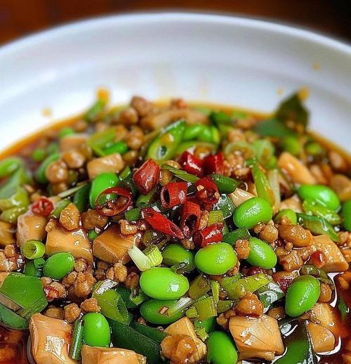 榨菜干子毛豆炒肉丝，美味可口健康营养-第2张图片-美味行家
