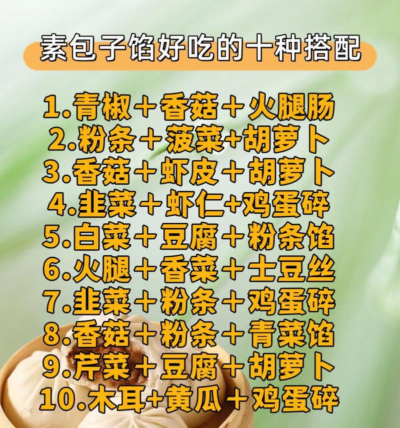 自制美味素馅包子的做法（以素馅为主打，轻松制作的技巧和步骤）-第3张图片-美味行家