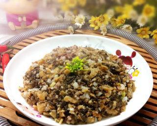 头菜叶蒸肉饼，美味又营养（传统小吃，做法简单易学）-第1张图片-美味行家