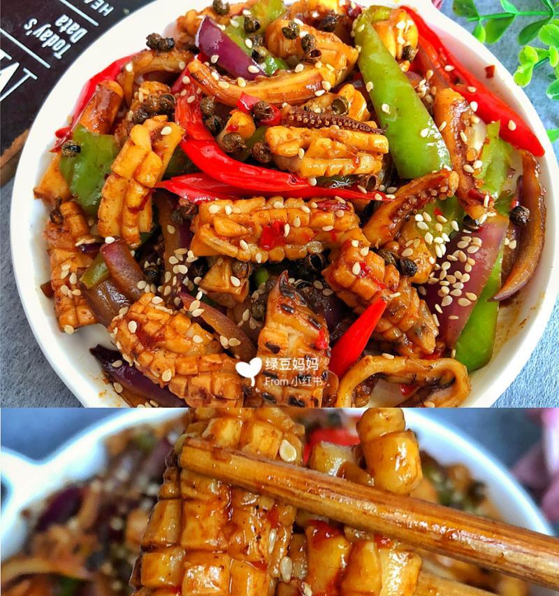 五彩鱿鱼卷，美味健康的海鲜食品（手工制作，营养丰富；热门海鲜，多种口味尝遍全球。）-第1张图片-美味行家