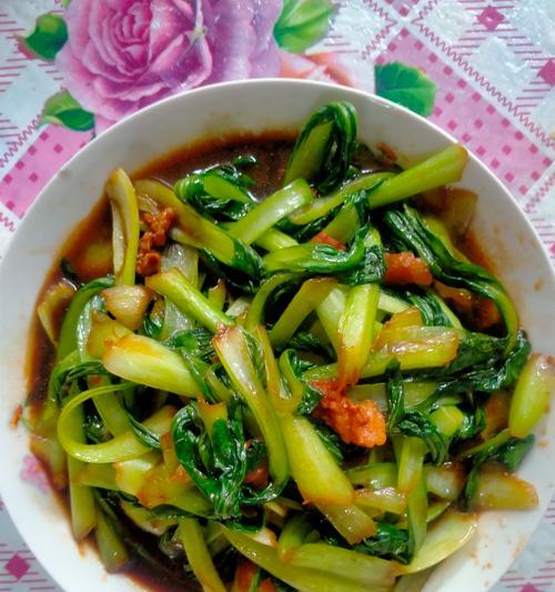 爽口清淡以西红柿炒蘑菇油菜（家常菜谱）-第2张图片-美味行家