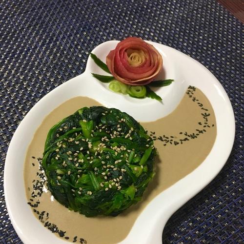 芝麻酱拌菠菜粉丝的做法（简单易学，营养美味）-第1张图片-美味行家