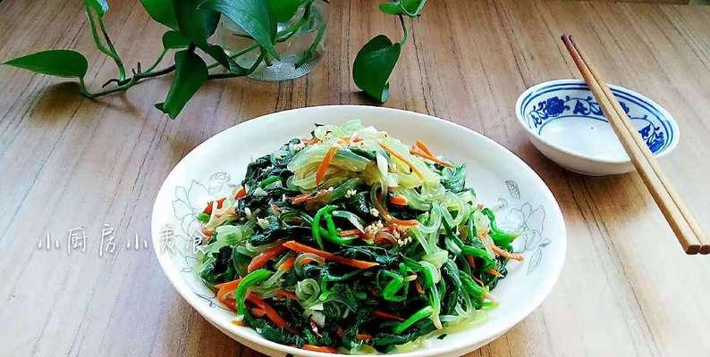 芝麻酱拌菠菜粉丝的做法（简单易学，营养美味）-第2张图片-美味行家
