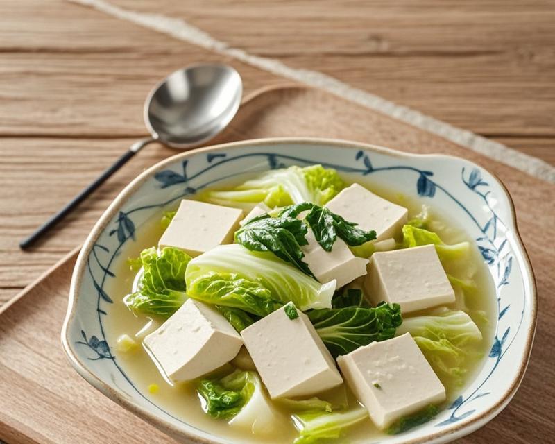 美味清淡以素炖白菜豆腐（健康素食，轻松烹饪；清爽口感，滋补身体）-第3张图片-美味行家